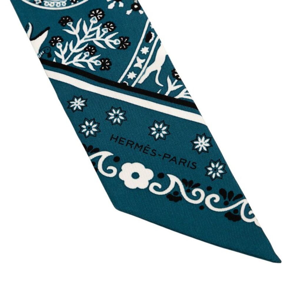 Hermès Peuple Du Vent Bandana Silk Twilly Scarf - Picture 6 of 6